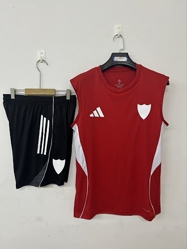 JER-4419_1 Athletic Bilbao 2025-2026 Training Suit Red - 图片 1