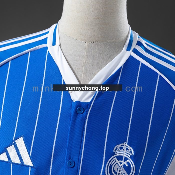 Real Madrid 25/26 Baseball Jersey - Blue - 图片 7