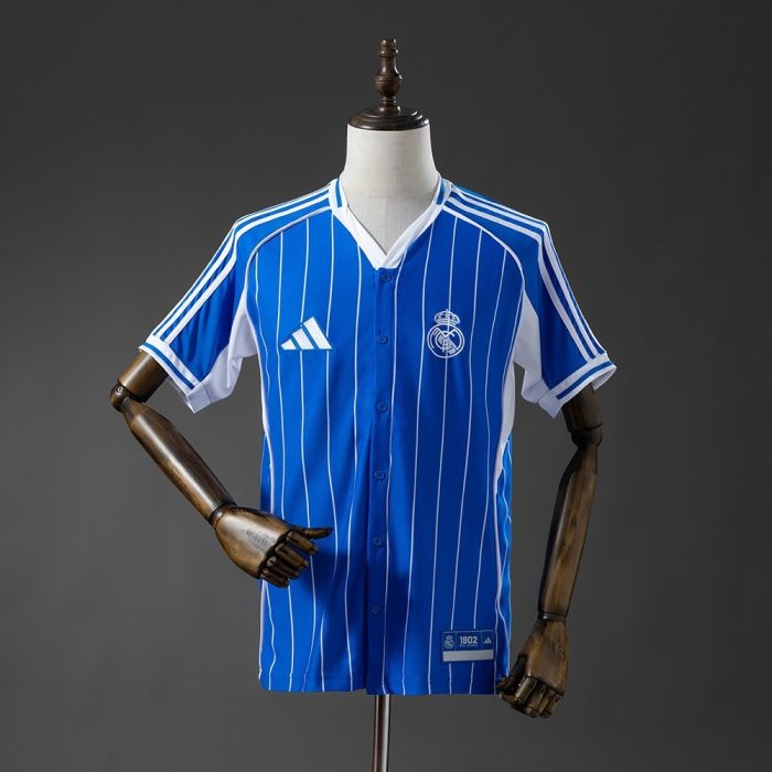 Real Madrid 25/26 Baseball Jersey - Blue - 图片 9
