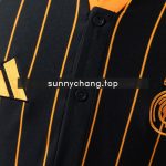 Real Madrid 25/26 Baseball Jersey - Black and Orange Striped - 图片 4