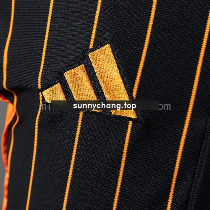 Real Madrid 25/26 Baseball Jersey - Black and Orange Striped - 图片 5