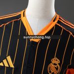 Real Madrid 25/26 Baseball Jersey - Black and Orange Striped - 图片 7