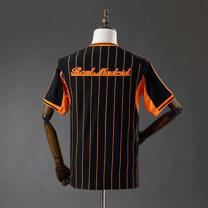 Real Madrid 25/26 Baseball Jersey - Black and Orange Striped - 图片 8