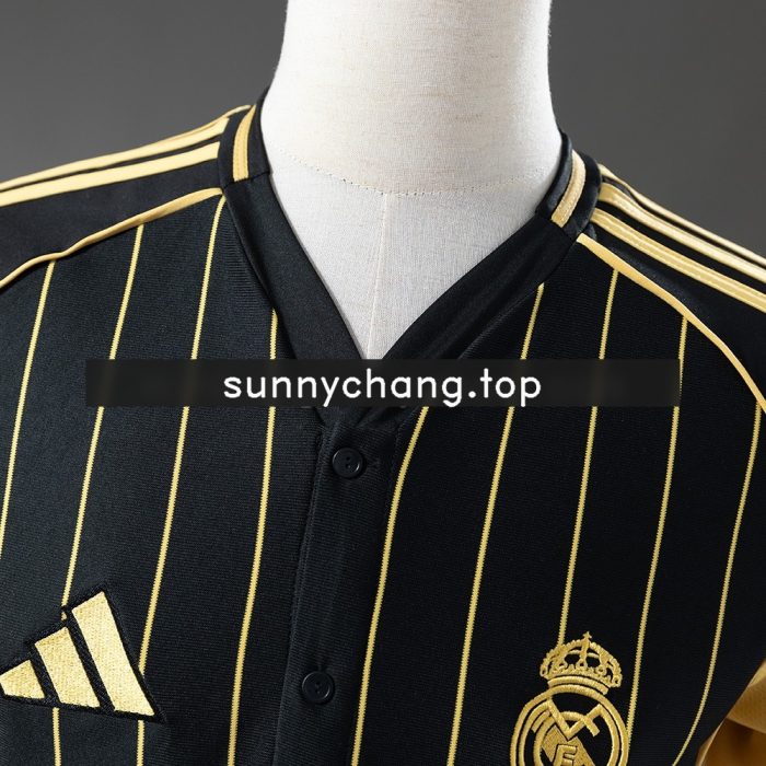 Real Madrid 25/26 Baseball Jersey - Black - 图片 7
