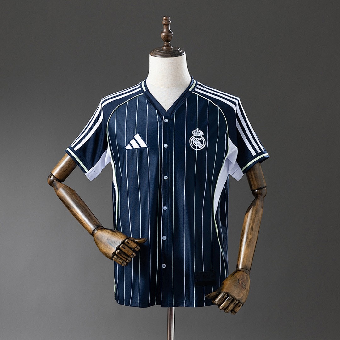 JER-4436_1 Real Madrid 25/26 Baseball Jersey - Navy Blue - 图片 1