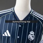 Real Madrid 25/26 Baseball Jersey - Navy Blue - 图片 7