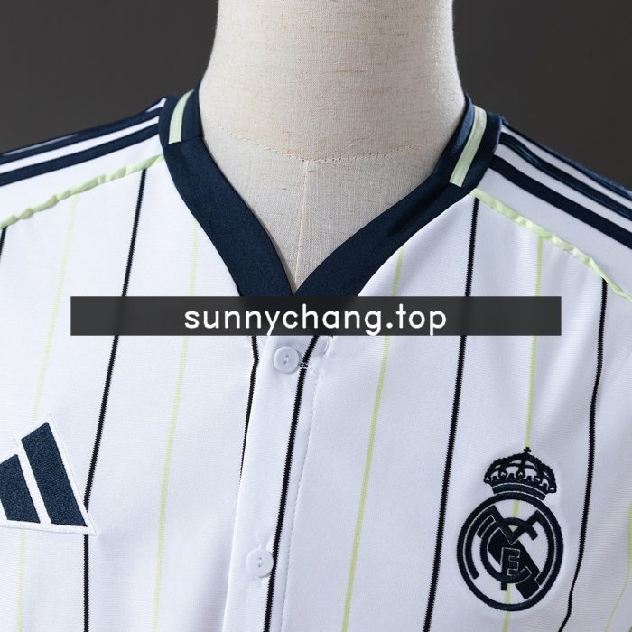 Real Madrid 25/26 Baseball Jersey - White - 图片 7