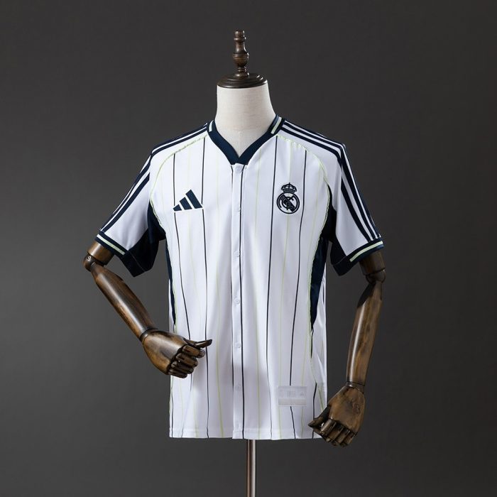 Real Madrid 25/26 Baseball Jersey - White - 图片 9