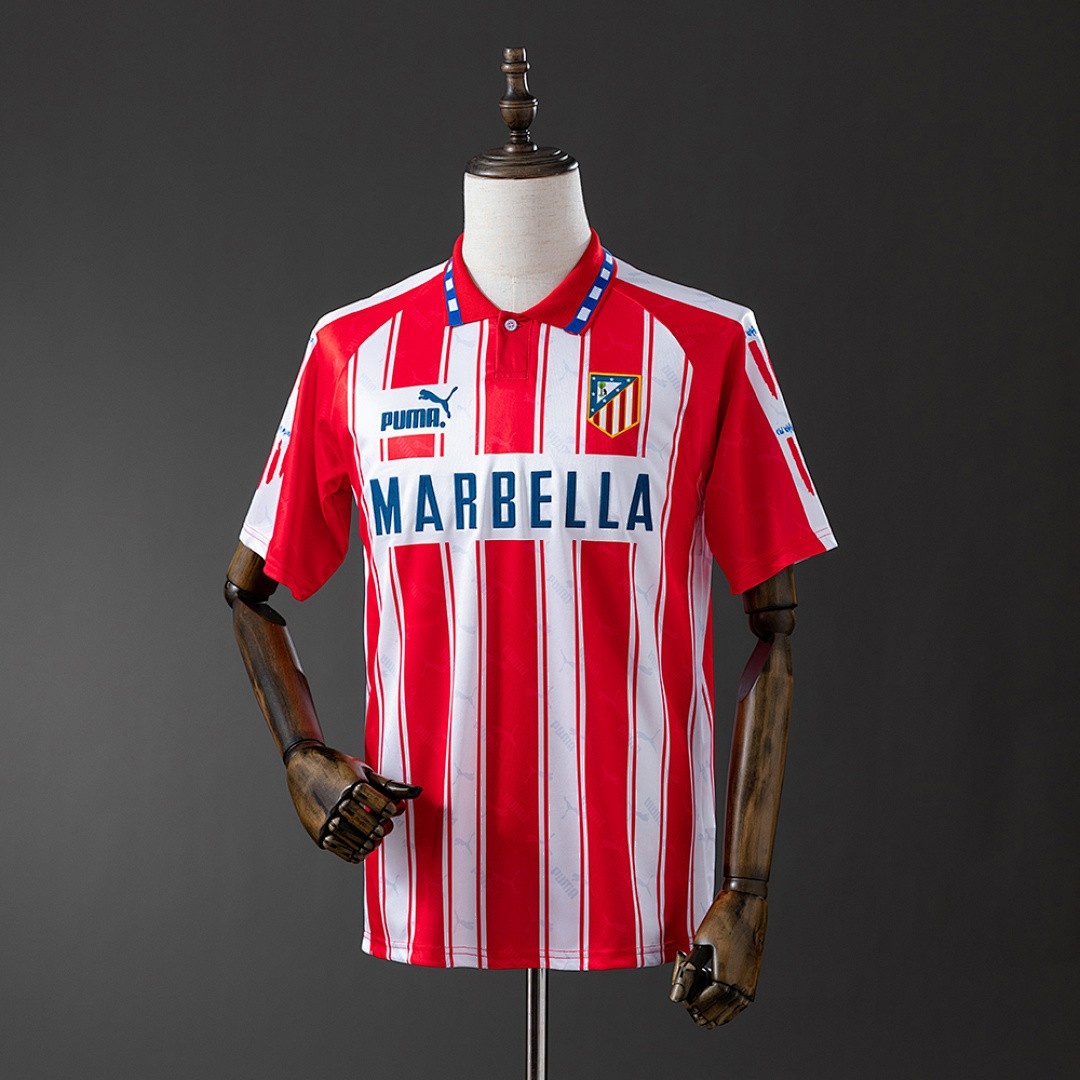 JER-4439_1 Atletico Madrid 1994/1995 Home Retro Jersey - 图片 1