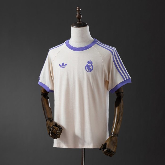 Real Madrid Originals 3-Stripes Beige T-Shirt - 图片 7