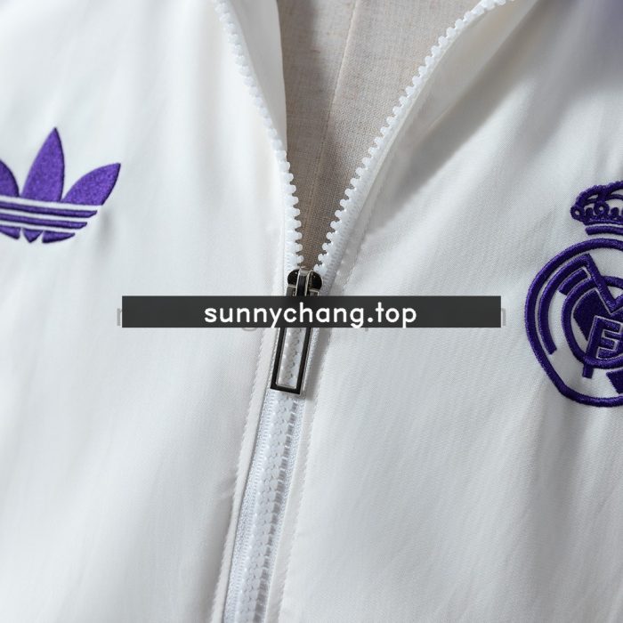 Real Madrid x Beckenbauer Windbreaker - White/Purple - 图片 6