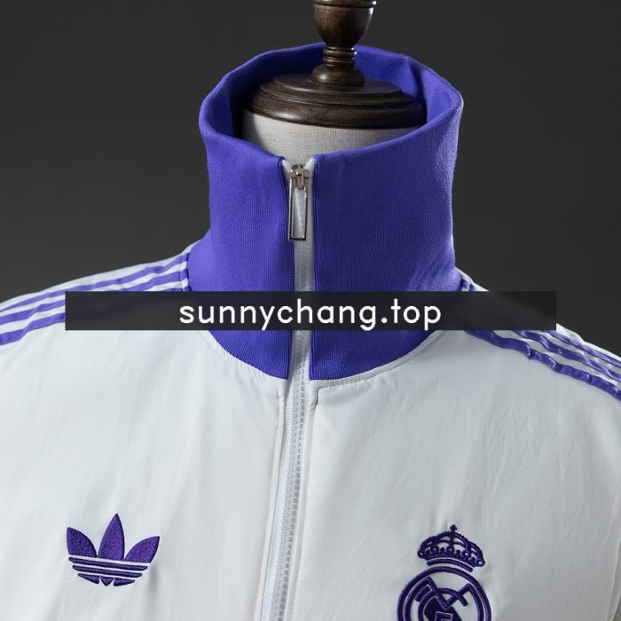 Real Madrid x Beckenbauer Windbreaker - White/Purple - 图片 9