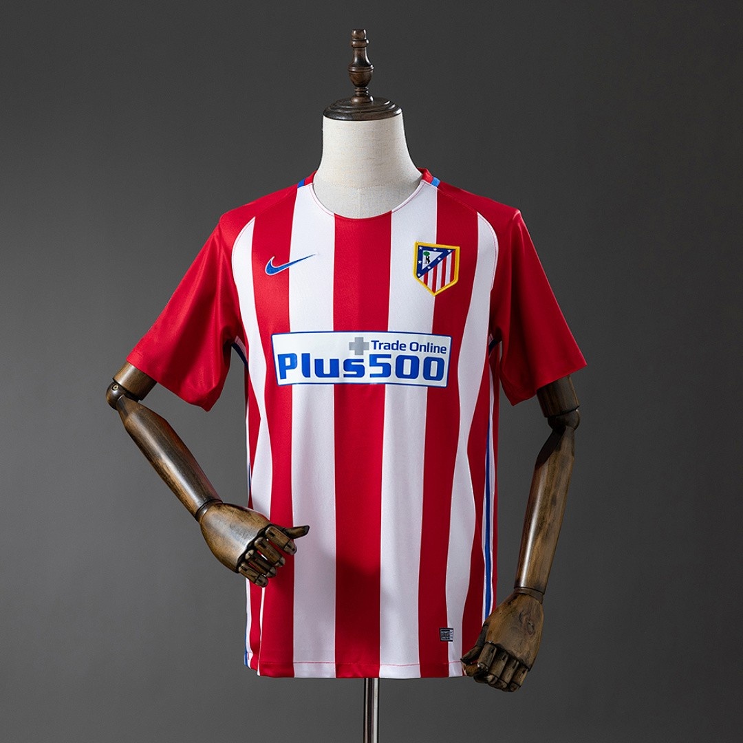 JER-4444_1 Atletico Madrid 2016/17 Home Retro Jersey - 图片 1