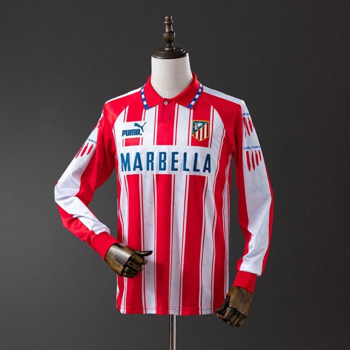 Atletico Madrid 1994/1995 Home Long Sleeve Retro Jersey - 图片 8