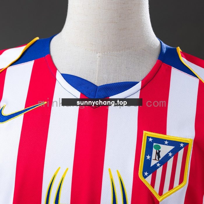 Atletico Madrid 04/05 Home Long Sleeve Retro Jersey - 图片 6