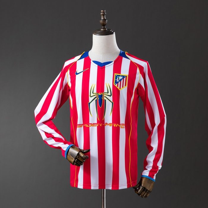 Atletico Madrid 04/05 Home Long Sleeve Retro Jersey - 图片 8