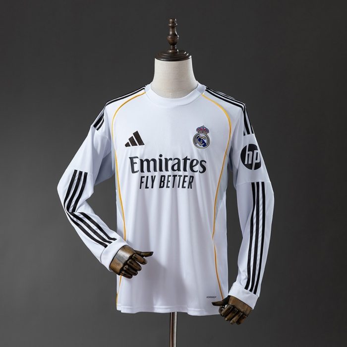 Real Madrid 25/26 Home Long Sleeve Jersey - 图片 9