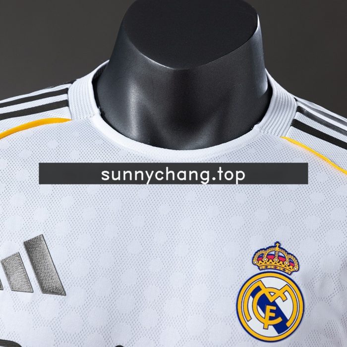 Real Madrid 25/26 Home Long Sleeve Player Version Jersey - 图片 7