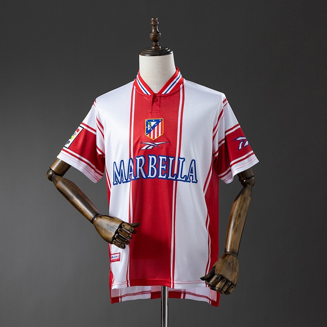 JER-4490_1 Atletico Madrid 1999/2000 Home Retro Jersey - 图片 1