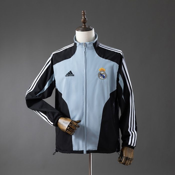 Real Madrid 04/05 Windbreaker - Black Grey - 图片 2