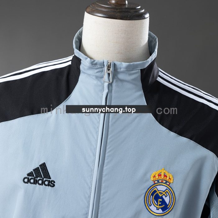 Real Madrid 04/05 Windbreaker - Black Grey - 图片 9