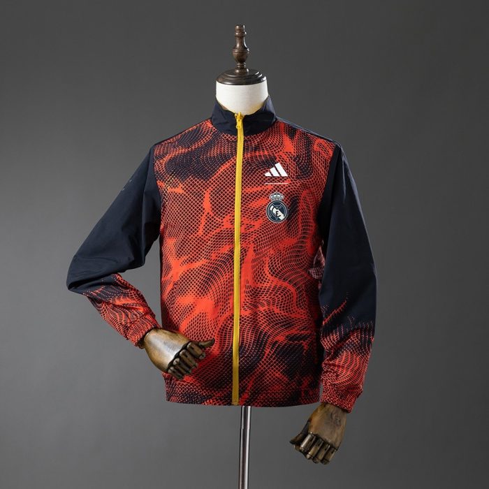 Real Madrid Reversible Jacket Windbreaker - Yellow & Red - 图片 2