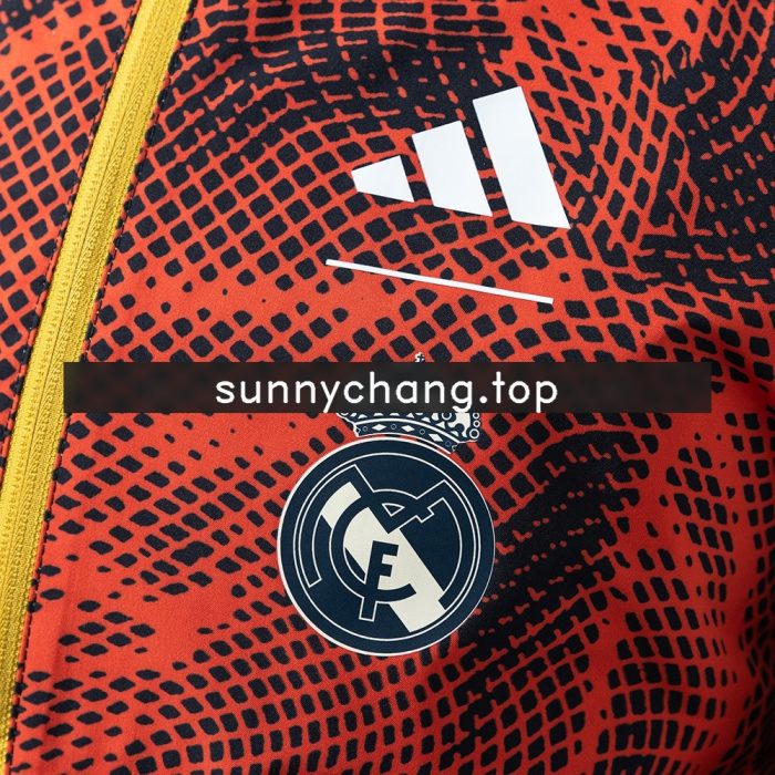 Real Madrid Reversible Jacket Windbreaker - Yellow & Red - 图片 4