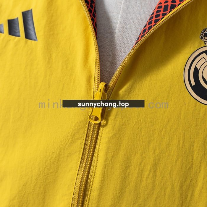Real Madrid Reversible Jacket Windbreaker - Yellow & Red - 图片 6