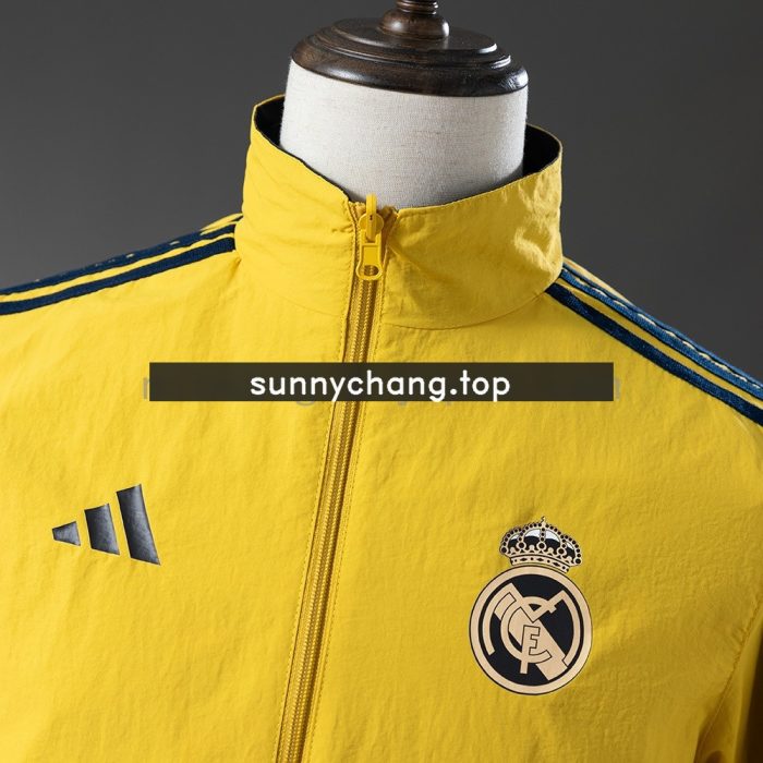 Real Madrid Reversible Jacket Windbreaker - Yellow & Red - 图片 8