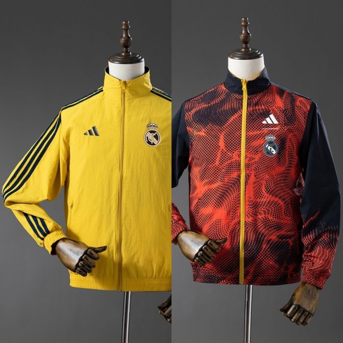 Real Madrid Reversible Jacket Windbreaker - Yellow & Red - 图片 9