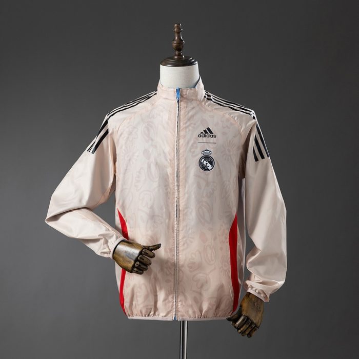 Real Madrid Reversible Jacket Windbreaker - Beige & Blue - 图片 2