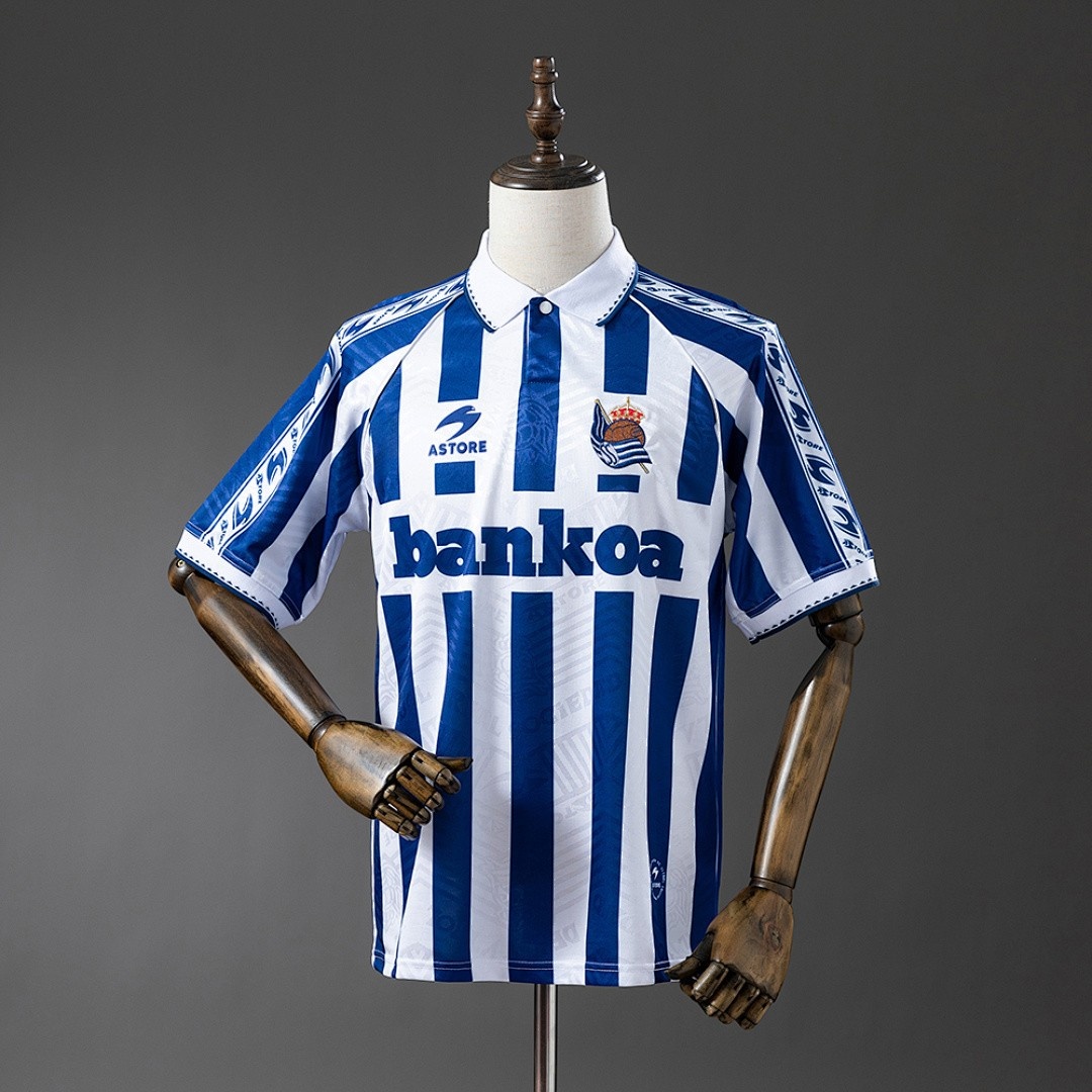 JER-4515_1 Real Sociedad 1994-1995 Home Retro Shirt - 图片 1