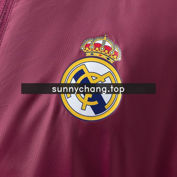 Real Madrid Reversible Jacket Windbreaker - Beige & Red - 图片 8