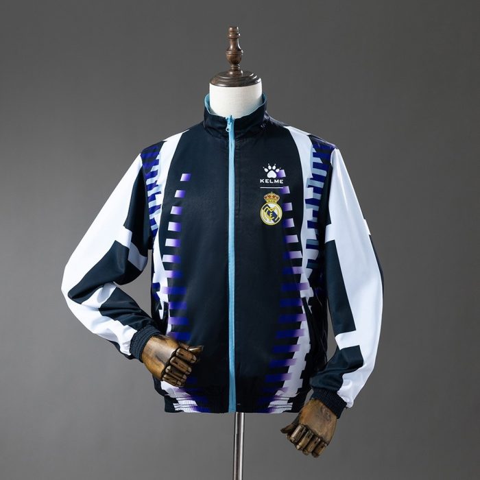 Real Madrid Reversible Jacket Windbreaker - Navy & Sky Blue - 图片 4