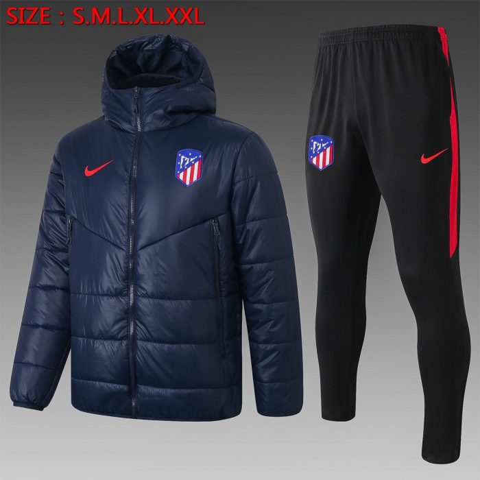 Atletico Madrid 2021 Navy Blue Cotton Jacket - 图片 2