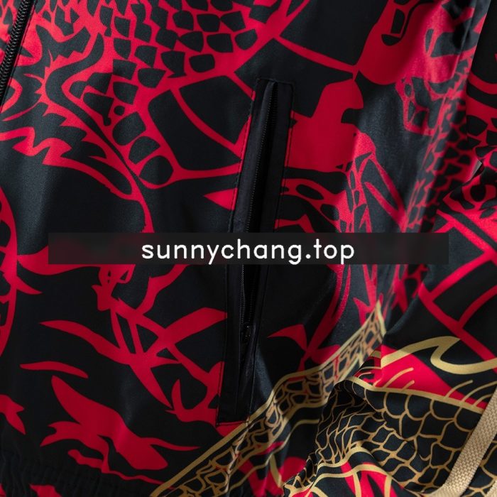 Real Madrid Reversible Jacket Windbreaker - Red & Heiss - 图片 5