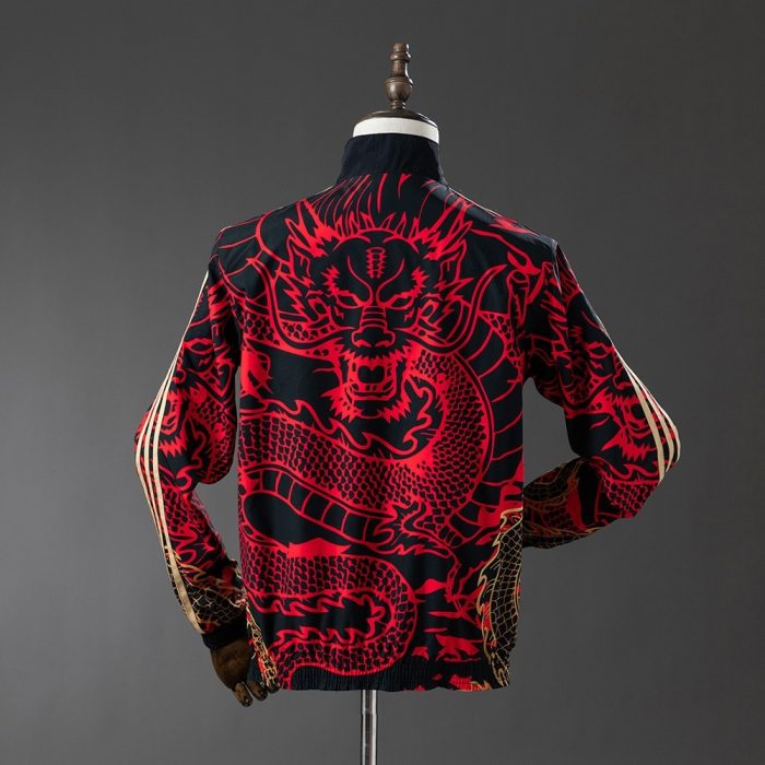 Real Madrid Reversible Jacket Windbreaker - Red & Heiss - 图片 9