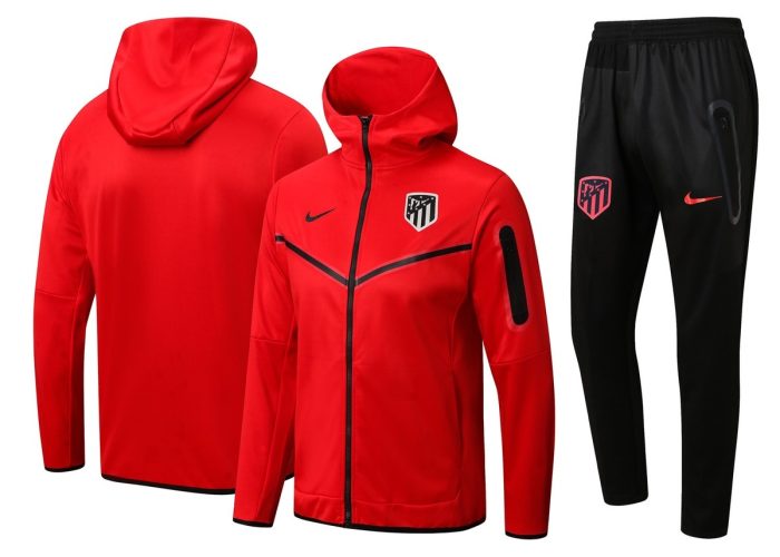 Atletico Madrid 22-23 Red Long Zip Jacket with Hood - 图片 5