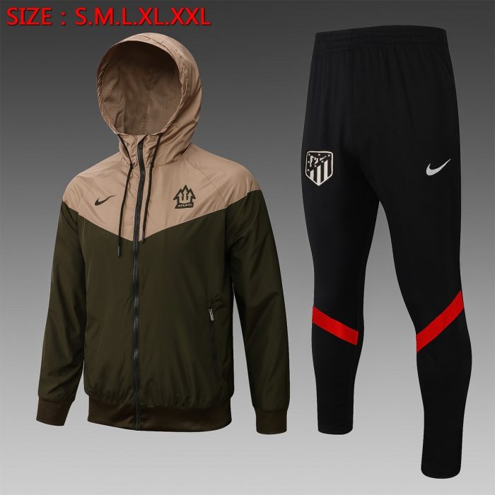 Atletico Madrid 21-22 Windbreaker Military Green - 图片 8