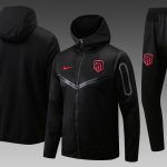 Atletico Madrid 22/23 Long Zip Jacket Black