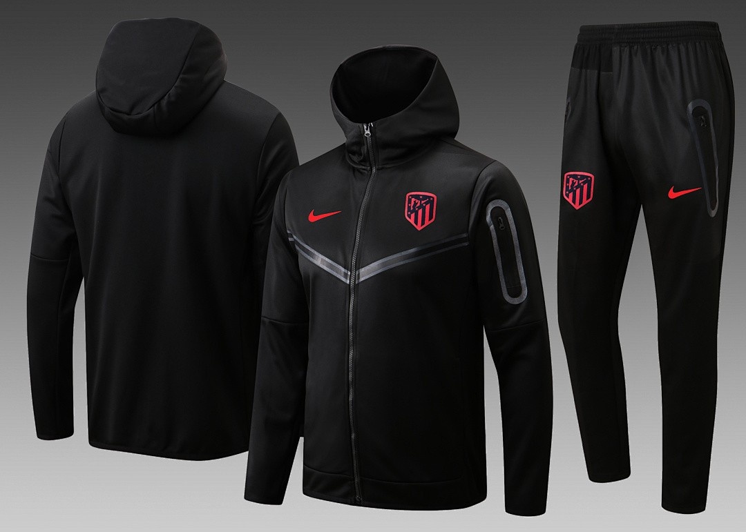JER-4531_1 Atletico Madrid 22/23 Long Zip Jacket Black - 图片 1