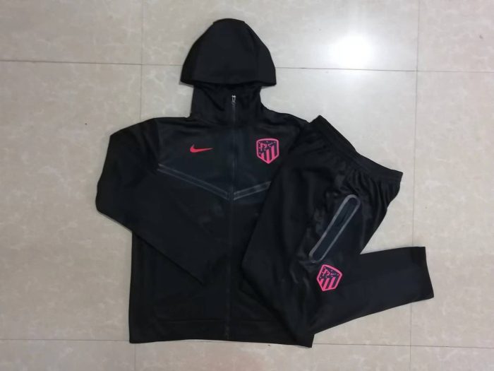 Atletico Madrid 22/23 Long Zip Jacket Black - 图片 9