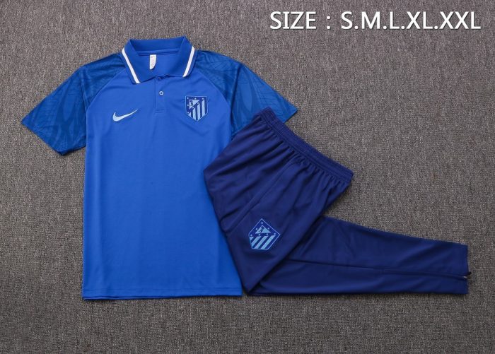 Atletico Madrid 22/23 Polo Shirt Colorful Blue - 图片 6