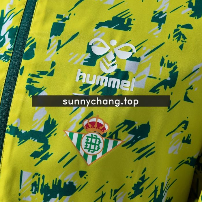 Real Betis Reversible Jacket Windbreaker - Green & Yellow - 图片 4