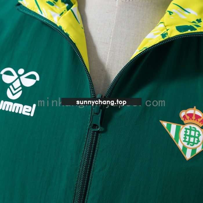Real Betis Reversible Jacket Windbreaker - Green & Yellow - 图片 7