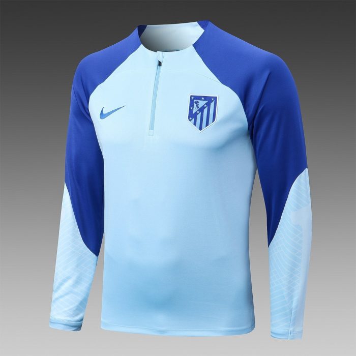 Atletico Madrid 22-23 Light Blue Half-Zip Jacket - 图片 6