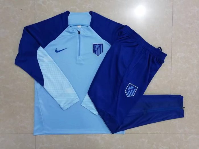 Atletico Madrid 22-23 Light Blue Half-Zip Jacket - 图片 9