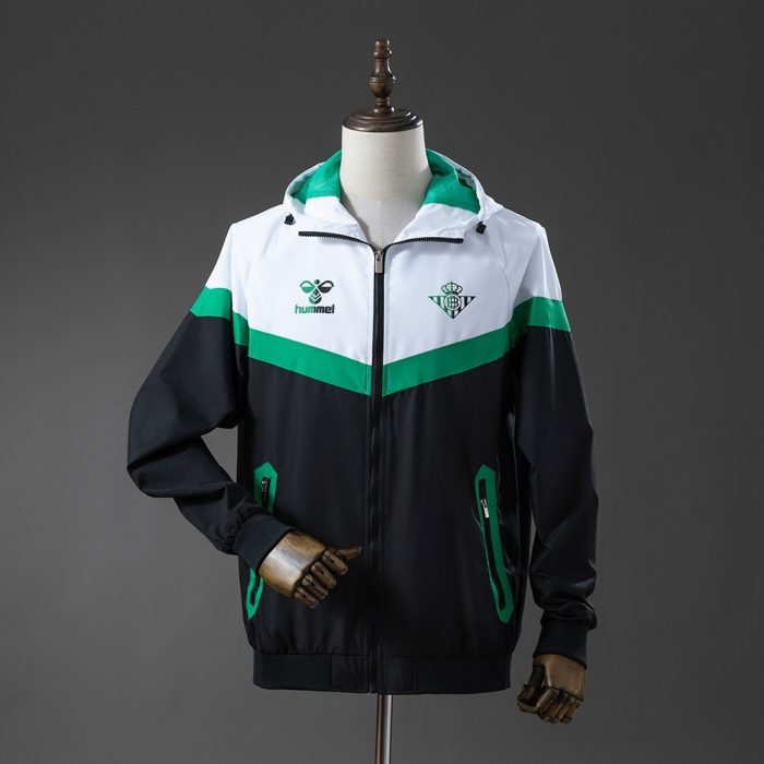 Real Betis Windbreaker - Fern Green, White, Black - 图片 2