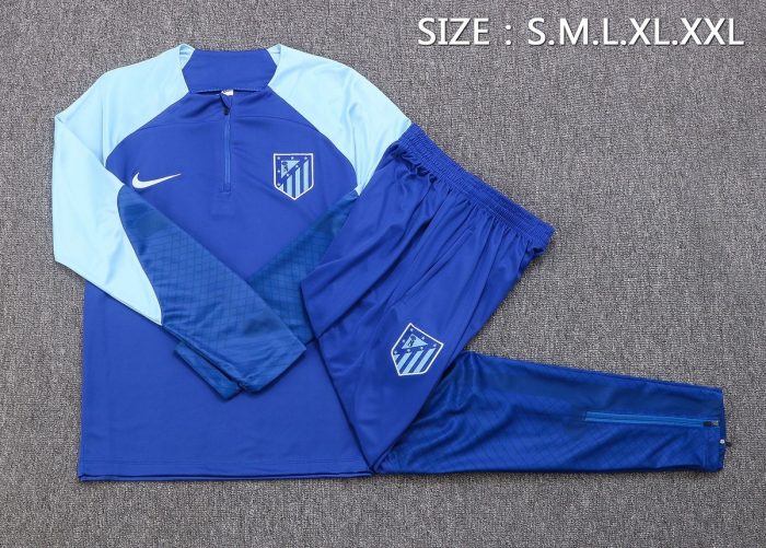 Atletico Madrid 22-23 Half-Zip Jacket Blue - 图片 6