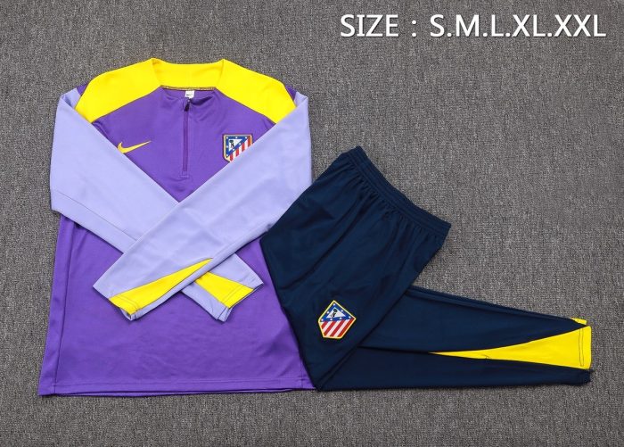 Atletico Madrid 25/26 Semi-Zip Jacket Purple - 图片 2